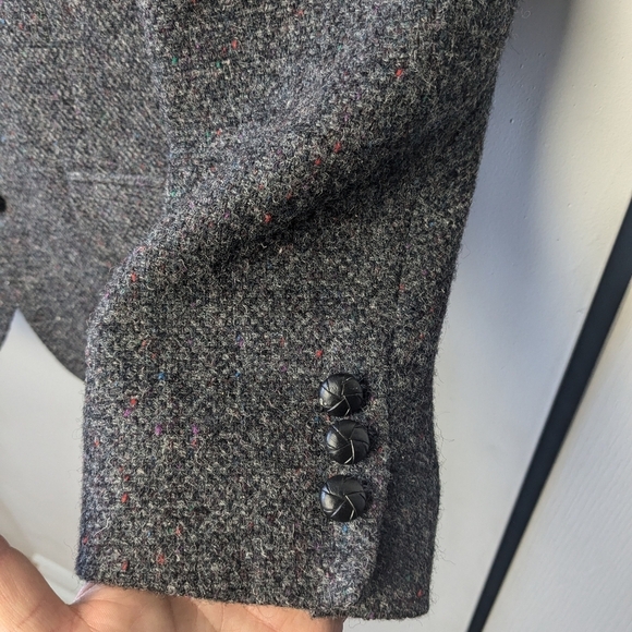 HARRIS TWEED Men Blazer Vintage 100% Virgin Scottish Wool Hand Made In Canada - Picture 3 of 10